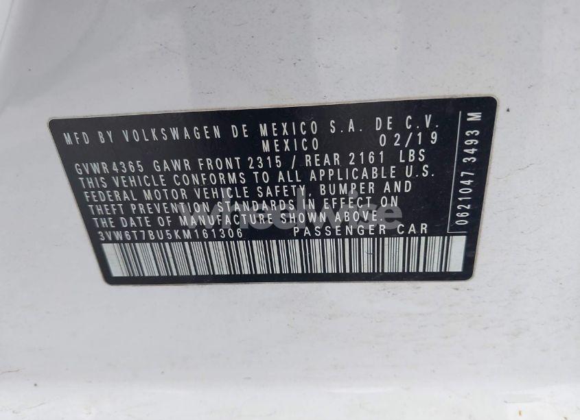 Photo 9 of 2019 Volkswagen Jetta GLI 2.0T 35TH ANNIVERSARY EDITION/2.0T AUTOBAHN/2.0T S (VIN 3VW6T7BU5KM161306)