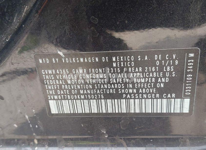 Photo 9 of 2019 Volkswagen Jetta GLI 2.0T 35TH ANNIVERSARY EDITION/2.0T AUTOBAHN/2.0T S (VIN 3VW6T7BU9KM150275)