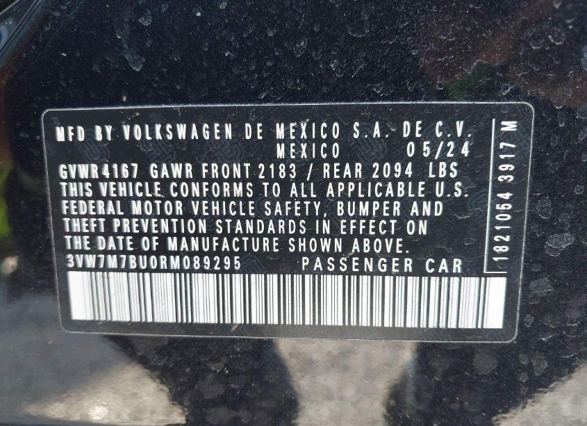 Photo 9 of 2024 Volkswagen Jetta 1.5T SE (VIN 3VW7M7BU0RM089295)