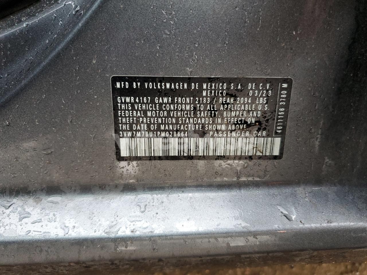 Photo 12 of 2023 VOLKSWAGEN JETTA SE (VIN 3VW7M7BU1PM028664)