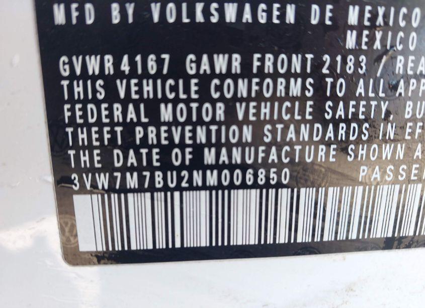 Photo 9 of 2022 Volkswagen Jetta 1.5T SE (VIN 3VW7M7BU2NM006850)