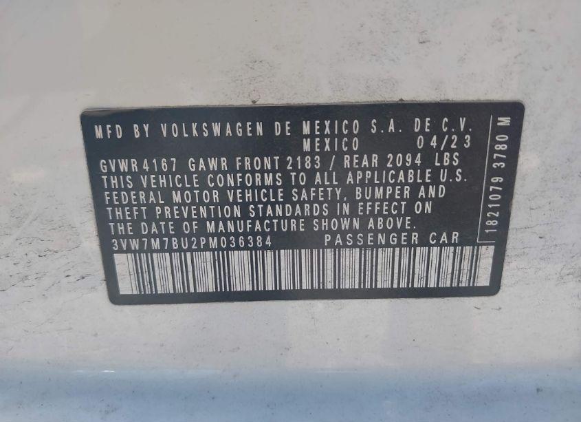 Photo 9 of 2023 Volkswagen Jetta 1.5T SE (VIN 3VW7M7BU2PM036384)