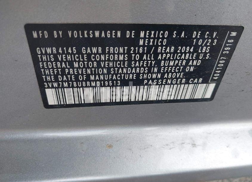 Photo 9 of 2024 Volkswagen Jetta 1.5T SE (VIN 3VW7M7BU8RM019513)