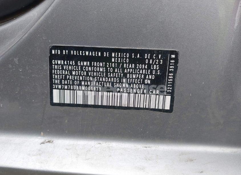 Photo 9 of 2024 Volkswagen Jetta 1.5T SE (VIN 3VW7M7BU9RM006639)