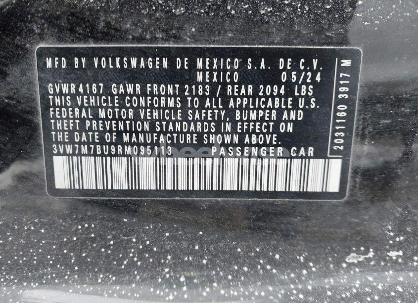 Photo 9 of 2024 Volkswagen Jetta 1.5T SE (VIN 3VW7M7BU9RM095113)