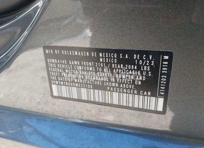 Photo 9 of 2024 Volkswagen Jetta 1.5T SE (VIN 3VW7M7BUXRM022106)