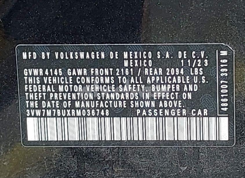 Photo 9 of 2024 Volkswagen Jetta 1.5T SE (VIN 3VW7M7BUXRM036748)