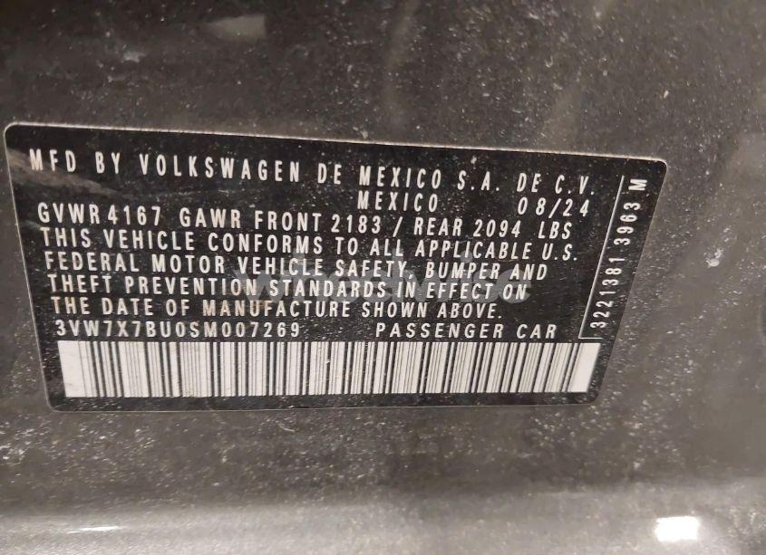 Photo 9 of 2025 Volkswagen Jetta 1.5T SE (VIN 3VW7X7BU0SM007269)