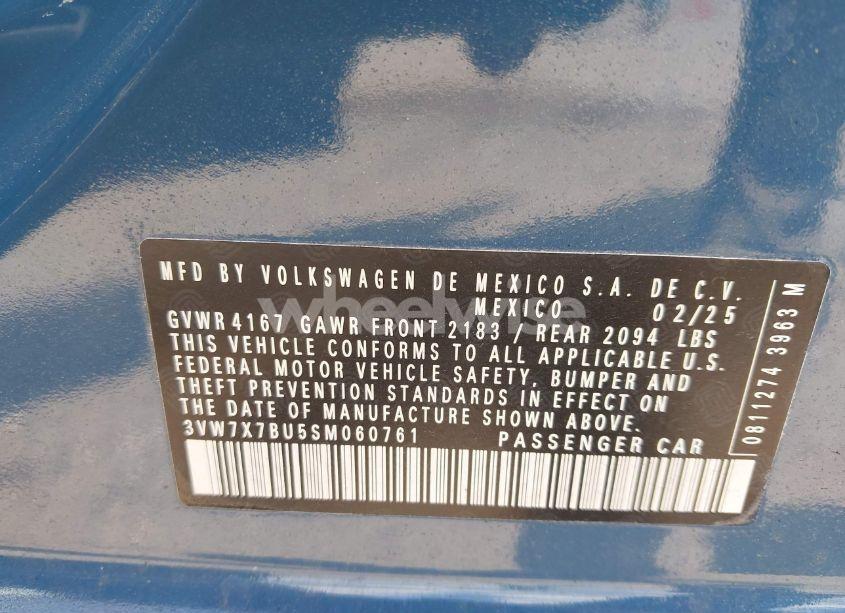 Photo 9 of 2025 Volkswagen Jetta 1.5T SE (VIN 3VW7X7BU5SM060761)