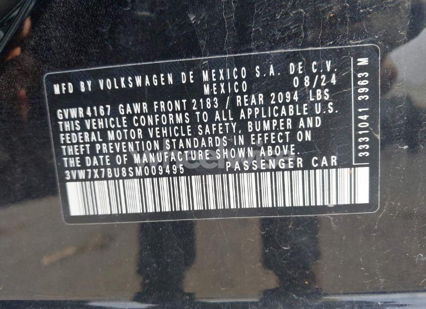 Photo 9 of 2025 Volkswagen Jetta 1.5T SE (VIN 3VW7X7BU8SM009495)