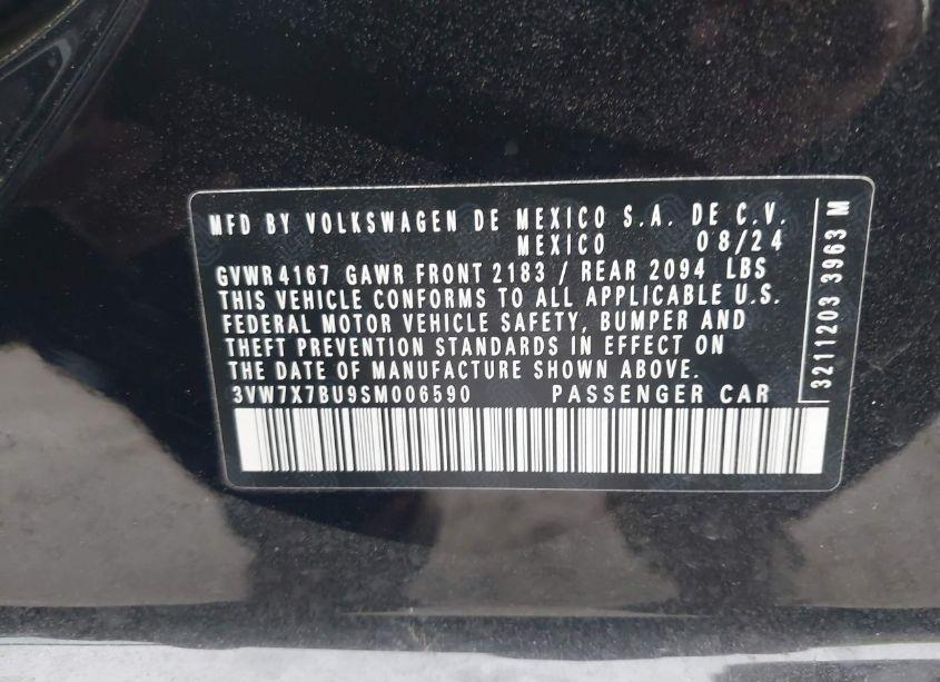 Photo 9 of 2025 Volkswagen Jetta 1.5T SE (VIN 3VW7X7BU9SM006590)