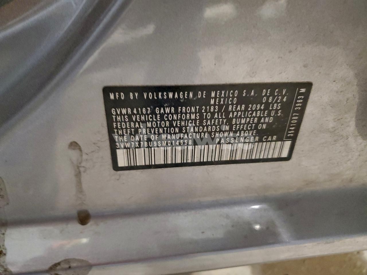 Photo 12 of 2025 VOLKSWAGEN JETTA SE (VIN 3VW7X7BU9SM014558)