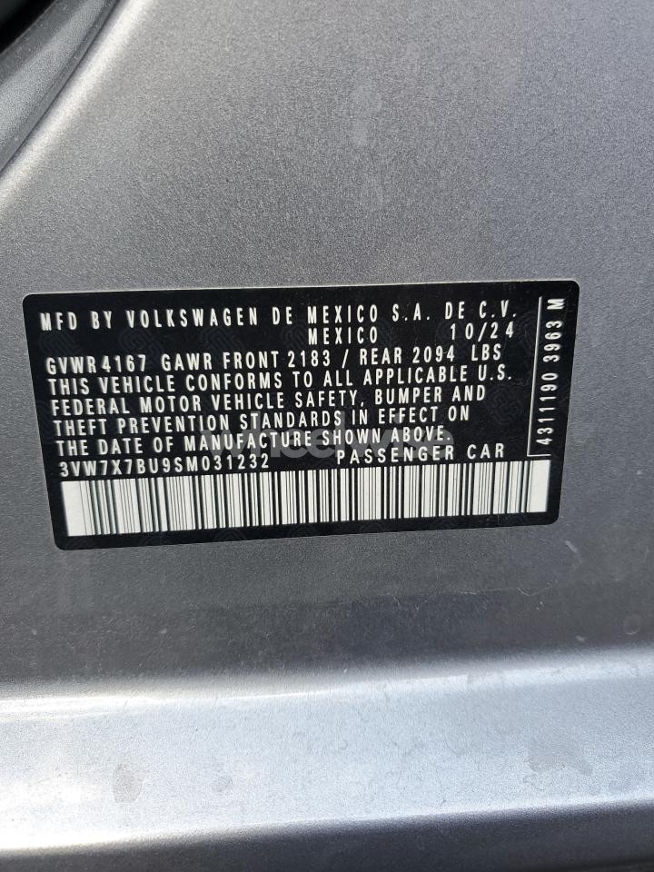 Photo 12 of 2025 VOLKSWAGEN JETTA SE (VIN 3VW7X7BU9SM031232)