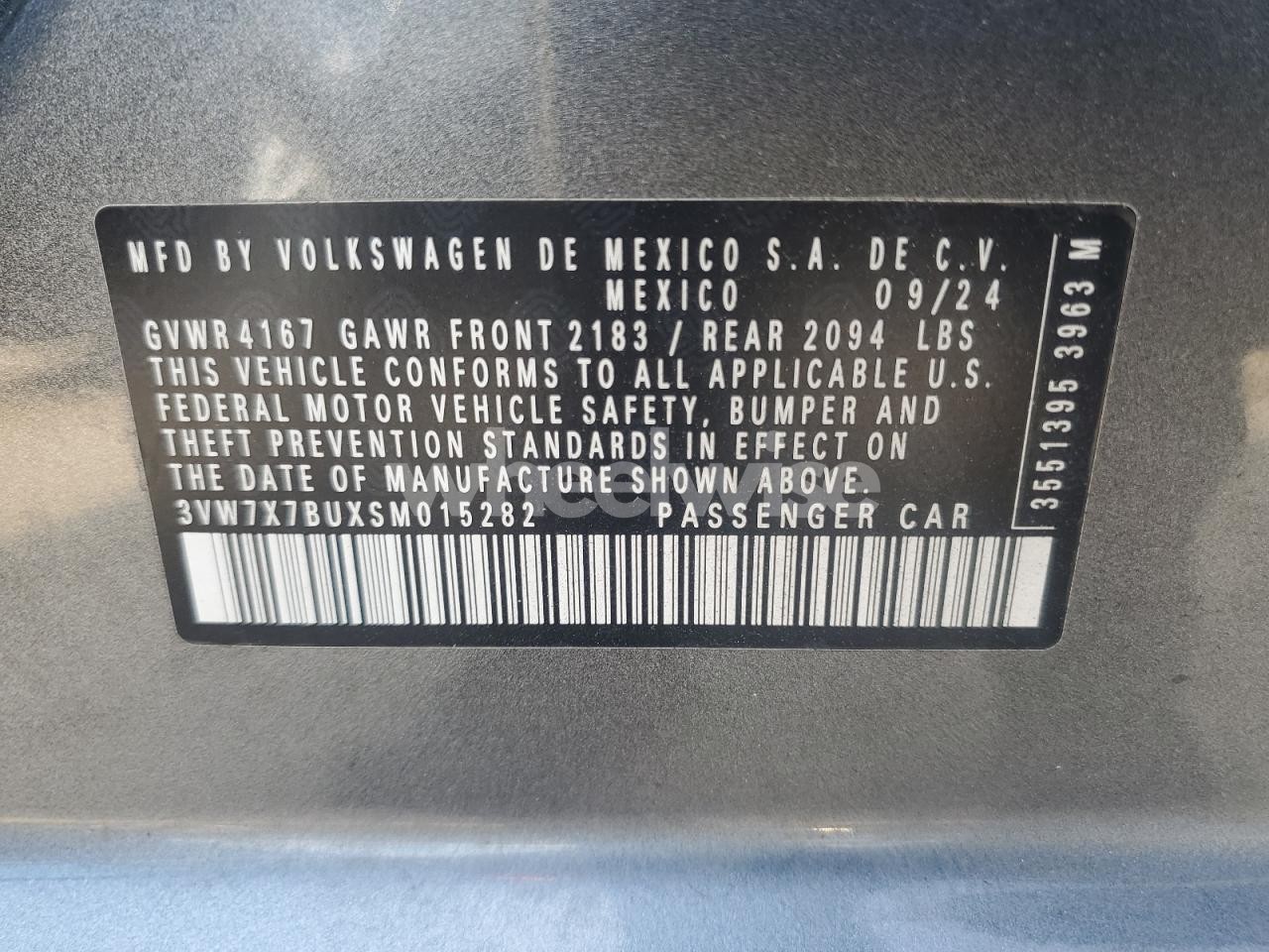 Photo 12 of 2025 VOLKSWAGEN JETTA SE (VIN 3VW7X7BUXSM015282)