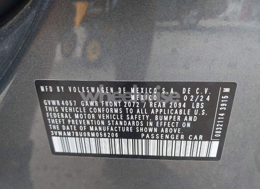 Photo 9 of 2024 Volkswagen Jetta 1.5T SPORT (VIN 3VWAM7BU0RM056206)