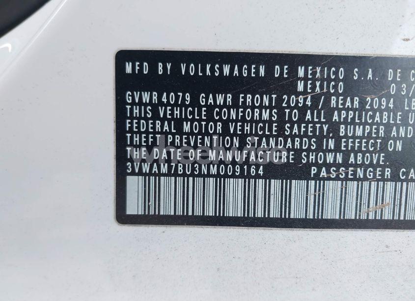 Photo 9 of 2022 Volkswagen Jetta 1.5T SPORT (VIN 3VWAM7BU3NM009164)