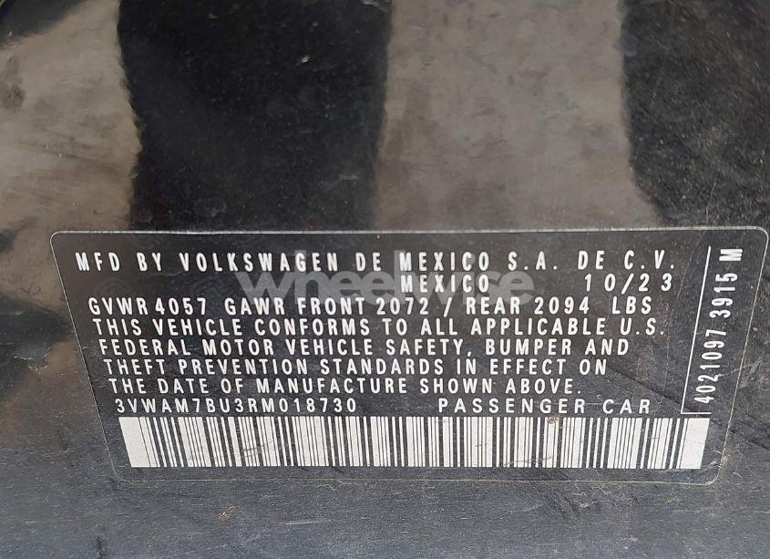 Photo 9 of 2024 Volkswagen Jetta 1.5T SPORT (VIN 3VWAM7BU3RM018730)