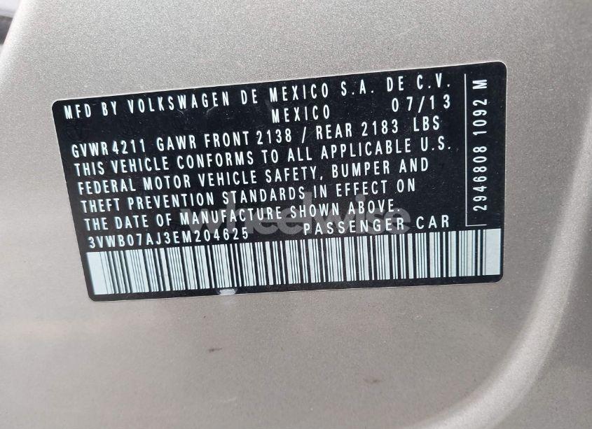 Photo 9 of 2014 Volkswagen Jetta 1.8T SE (VIN 3VWB07AJ3EM204625)