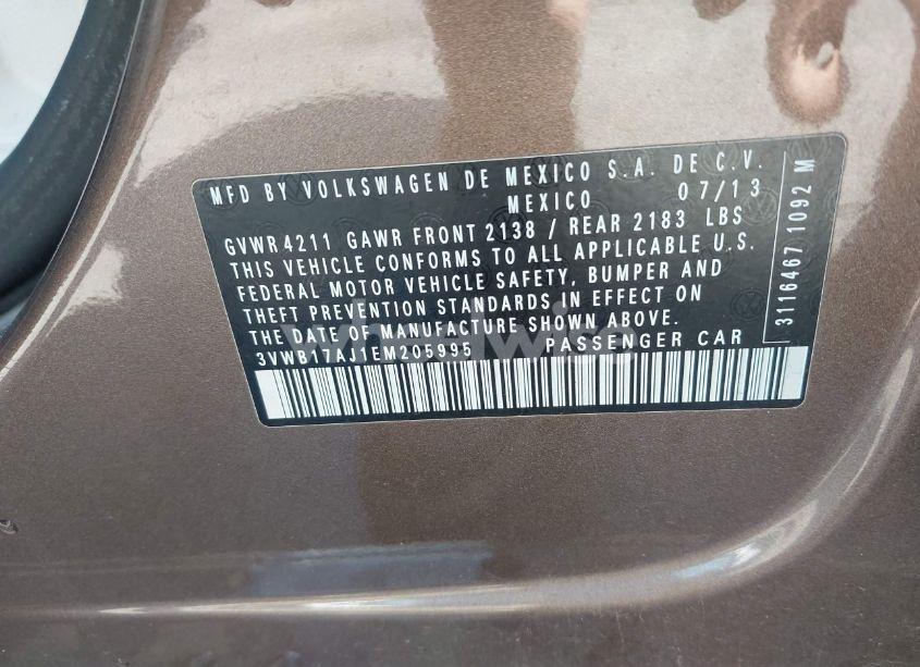 Photo 9 of 2014 Volkswagen Jetta 1.8T SE (VIN 3VWB17AJ1EM205995)