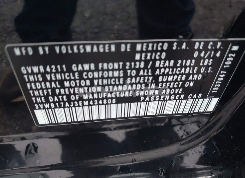 Photo 9 of 2014 Volkswagen Jetta 1.8T SE (VIN 3VWB17AJ3EM434808)