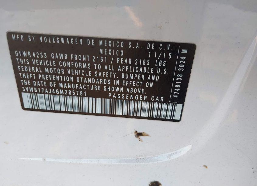 Photo 9 of 2016 Volkswagen Jetta 1.8T SPORT (VIN 3VWB17AJ4GM285781)