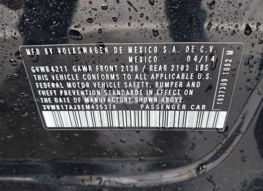 Photo 9 of 2014 Volkswagen Jetta 1.8T SE (VIN 3VWB17AJ9EM435378)