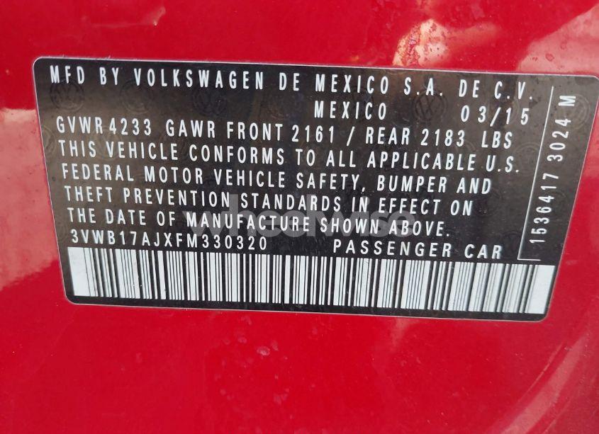 Photo 9 of 2015 Volkswagen Jetta 1.8T SE (VIN 3VWB17AJXFM330320)