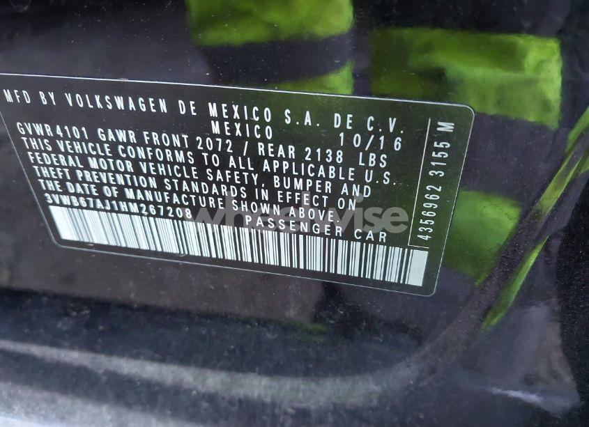 Photo 9 of 2017 Volkswagen Jetta 1.4T SE (VIN 3VWB67AJ1HM267208)