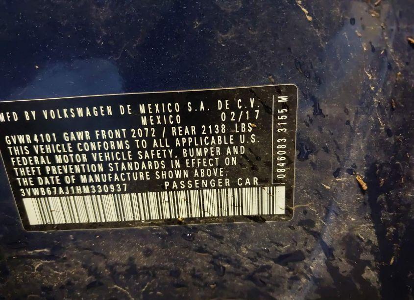 Photo 9 of 2017 Volkswagen Jetta 1.4T SE (VIN 3VWB67AJ1HM330937)