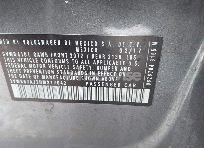 Photo 9 of 2017 Volkswagen Jetta 1.4T SE (VIN 3VWB67AJ3HM317042)