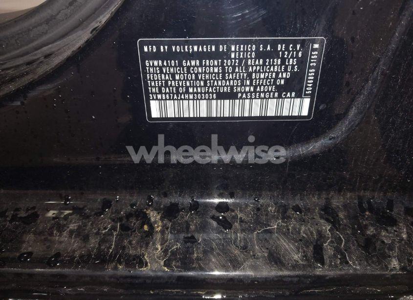 Photo 9 of 2017 Volkswagen Jetta 1.4T SE (VIN 3VWB67AJ4HM303036)