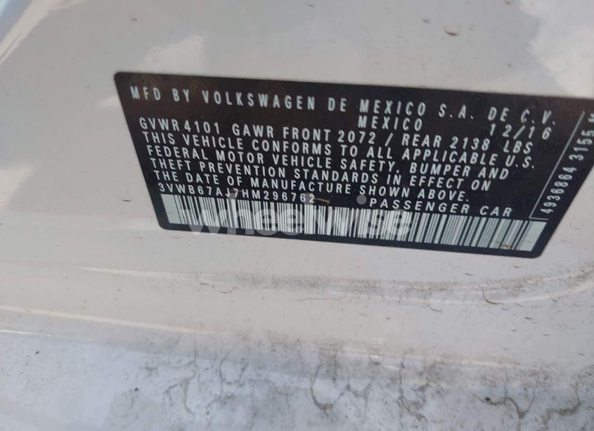 Photo 9 of 2017 Volkswagen Jetta 1.4T SE (VIN 3VWB67AJ7HM296762)
