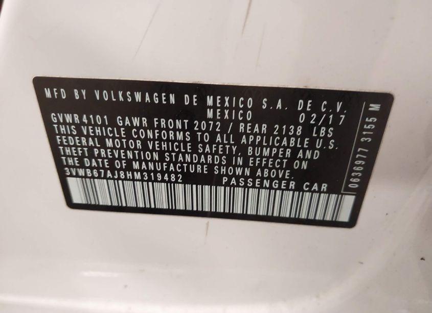 Photo 9 of 2017 Volkswagen Jetta 1.4T SE (VIN 3VWB67AJ8HM319482)