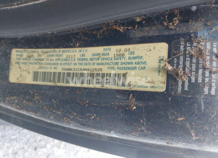 Photo 9 of 2004 Volkswagen New BEETLE GL (VIN 3VWBK31C54M412525)