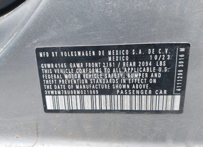 Photo 9 of 2024 Volkswagen Jetta 1.5T SPORT (VIN 3VWBM7BU0RM021069)