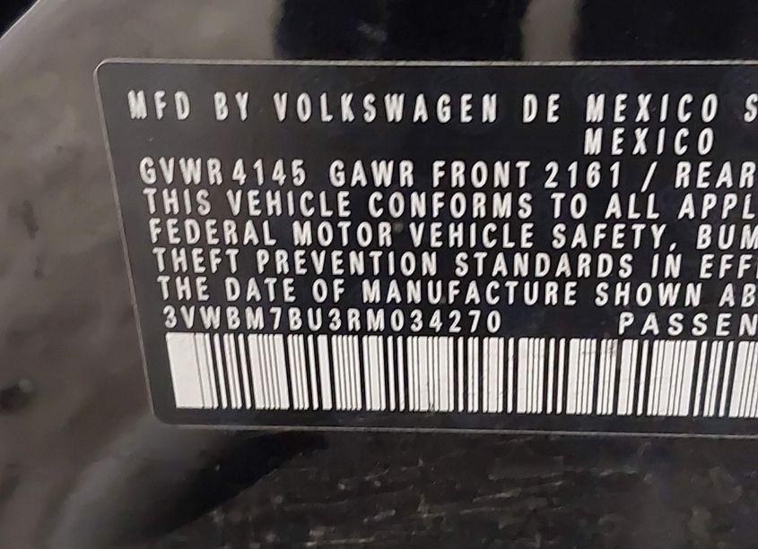 Photo 9 of 2024 Volkswagen Jetta 1.5T SPORT (VIN 3VWBM7BU3RM034270)