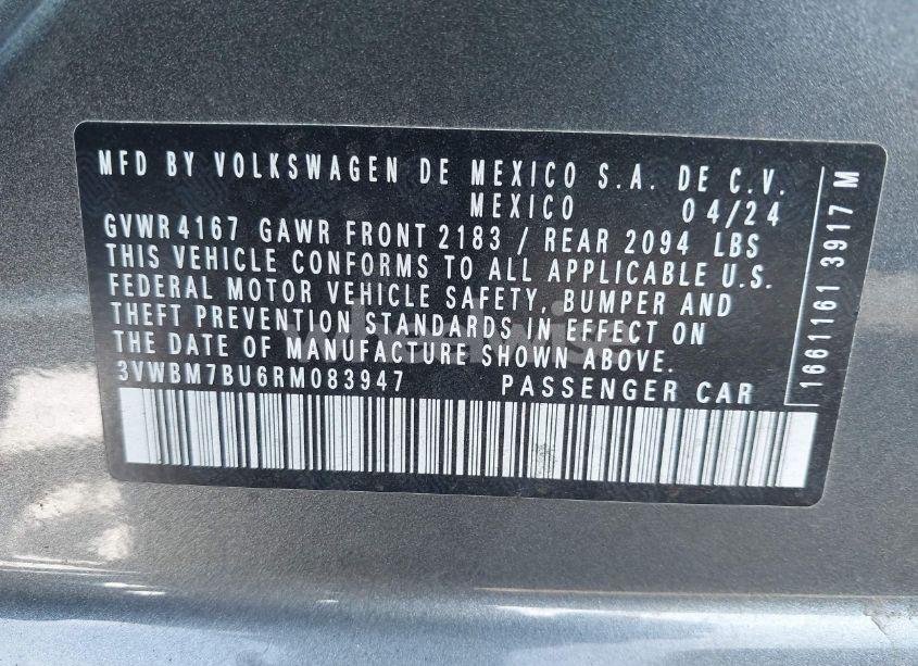 Photo 9 of 2024 Volkswagen Jetta 1.5T SPORT (VIN 3VWBM7BU6RM083947)