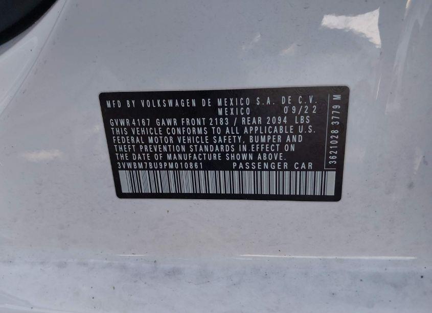 Photo 9 of 2023 Volkswagen Jetta 1.5T SPORT (VIN 3VWBM7BU9PM010861)