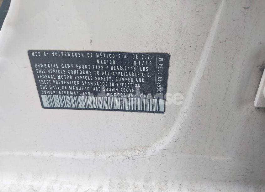 Photo 9 of 2013 Volkswagen Jetta 2.5L SE (VIN 3VWBP7AJ0DM415159)