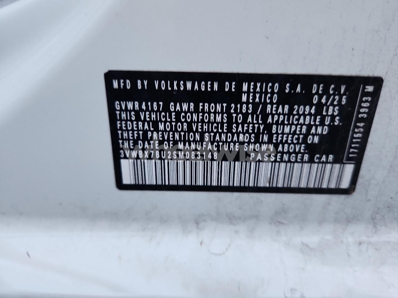 Photo 12 of 2025 VOLKSWAGEN JETTA SPORT (VIN 3VWBX7BU2SM083148)