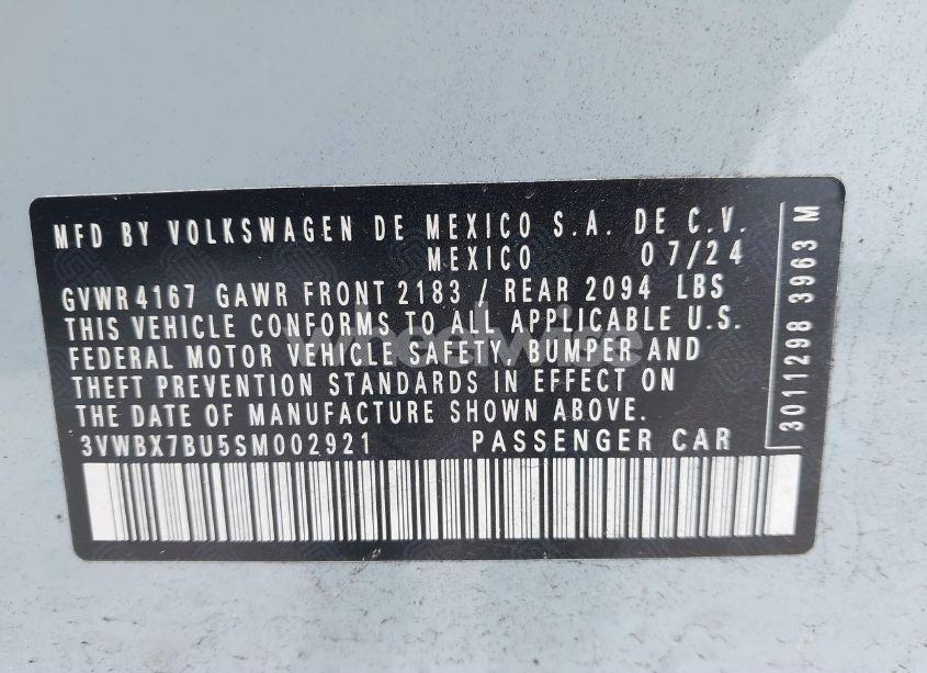 Photo 9 of 2025 Volkswagen Jetta 1.5T SPORT (VIN 3VWBX7BU5SM002921)