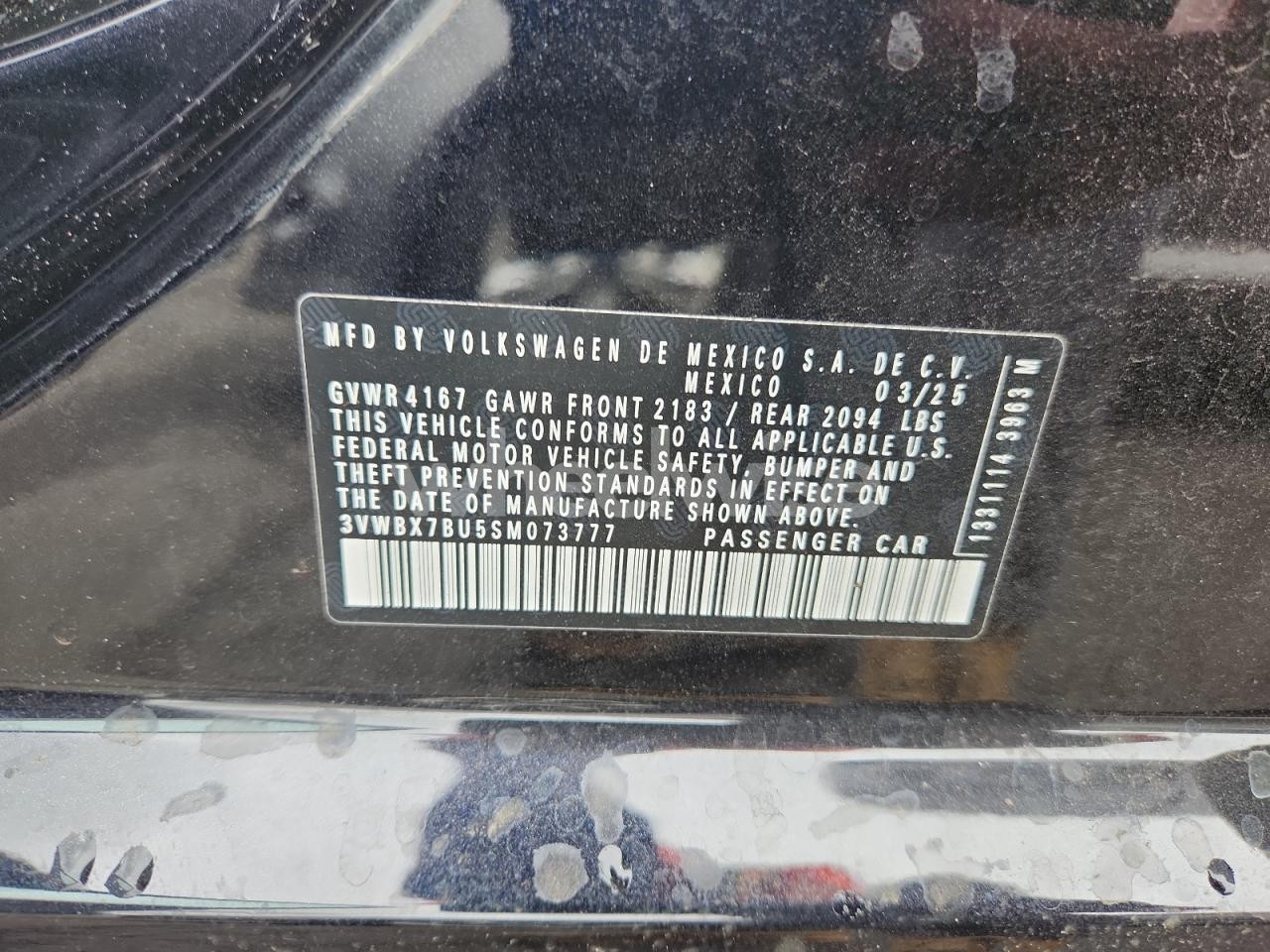 Photo 13 of 2025 VOLKSWAGEN JETTA SPORT (VIN 3VWBX7BU5SM073777)