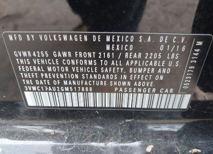 Photo 9 of 2016 Volkswagen Golf SPORTWAGEN TSI S 4-DOOR (VIN 3VWC17AU2GM517888)