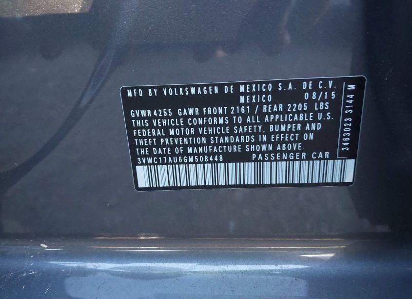 Photo 9 of 2016 Volkswagen Golf SPORTWAGEN TSI S 4-DOOR (VIN 3VWC17AU6GM508448)