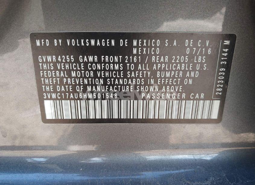 Photo 9 of 2017 Volkswagen Golf SPORTWAGEN TSI S/TSI SE/TSI SEL (VIN 3VWC17AU6HM501548)