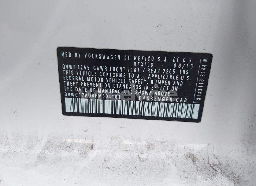 Photo 9 of 2017 Volkswagen Golf SPORTWAGEN TSI S (VIN 3VWC17AU8HM504161)