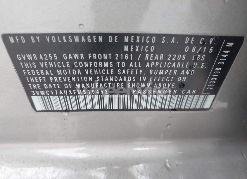 Photo 9 of 2015 Volkswagen Golf SPORTWAGEN TSI SEL 4-DOOR (VIN 3VWC17AUXFM519452)