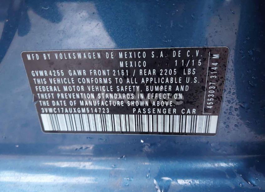 Photo 9 of 2016 Volkswagen Golf SPORTWAGEN TSI S 4-DOOR (VIN 3VWC17AUXGM514723)