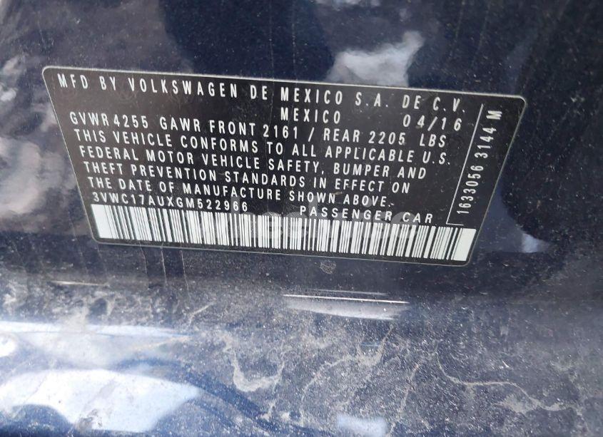 Photo 9 of 2016 Volkswagen Golf SPORTWAGEN TSI LIMITED EDITION (VIN 3VWC17AUXGM522966)