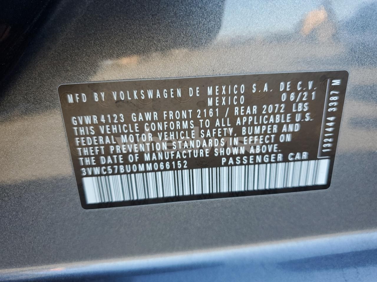 Photo 13 of 2021 VOLKSWAGEN JETTA S (VIN 3VWC57BU0MM066152)